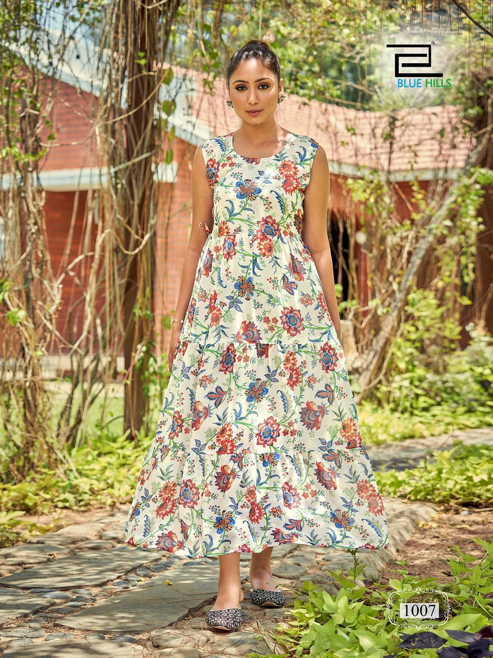 Blue Hills Beach Way Fancy Party Wear Long Gown Style Kurti Collection